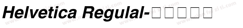 Helvetica Regulal字体转换